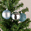 50mm/9Pcs Christmas Baubles Shatterproof Light Blue,Tree Decorations
