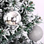 50mm/9Pcs Christmas Baubles Shatterproof Silver,Tree Decorations