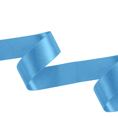 50mm Baby Blue Double Sided Satin Polyester Ribbon Roll, 25 metres