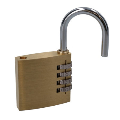 50mm Brass Combination Padlock / Lock / Security Shed Garage Door