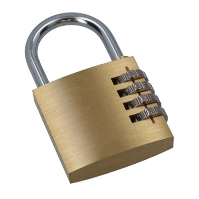 50mm Brass Combination Padlock / Lock / Security Shed Garage Door