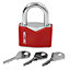 50mm Dekton Protected Security Padlock Steel Shackle 3 Keys