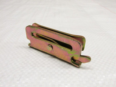 50MM E Track Fitting Zinc Plated (Yellow Passivated Tie Down Haulage)