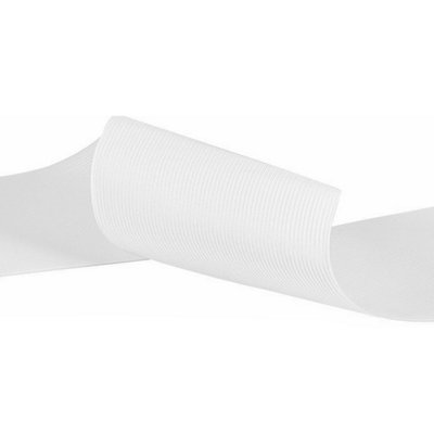 50mm Flat Elastic Band Stretchable Elastic Cord Stretch Strap, White - 1 metre