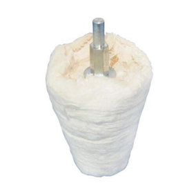 50mm Goblet Polishing Buffing Taper Mop Use With Drill 6mm Dia Arbor