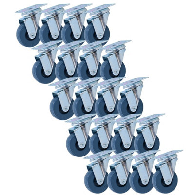 50mm Heavy Duty Swivel Castor Wheels Trolley Furniture Rubber Wheel 20pc Price Comparisons | Compare The Build