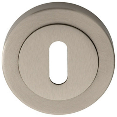 50mm Lock Profile Escutcheon Concealed Fix Satin Nickel Keyhole Cover