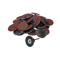 50mm Quick Change Rubber Backing Pad Adapter + 50pc 80 Grit Sanding Pads