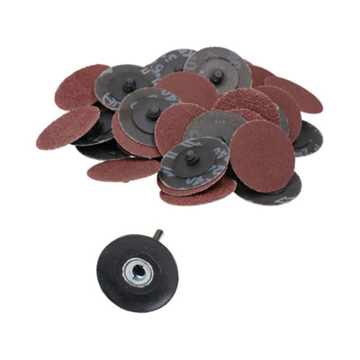 Superior 3" Quick Change Sanding Discs Type-S 50 Grit Silicon Carbide