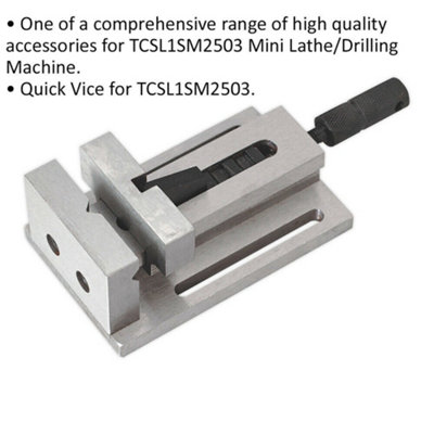 50mm Quick Vice - Suitable For Use With ys08817 Mini Lathe & Drilling Machine