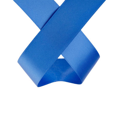 50mm Royal Blue Double Sided Satin Polyester Ribbon Roll, 25 metres
