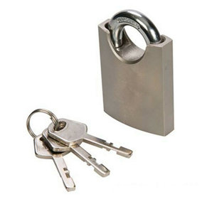 50mm Shrouded Shackle Padlock Security Keyed Safe Lock Gate Toolbox Luggage