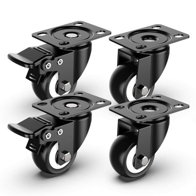 50mm Swivel Casters Furniture Casters with Safety Brake for Heavy Loads ...