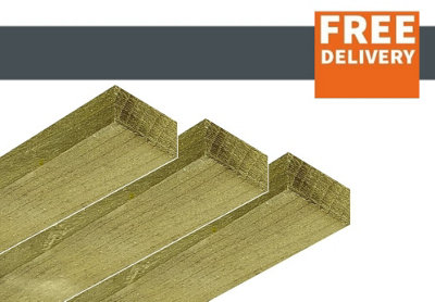 50mm(W) x 25mm(T) x 2400mm(L) Treated Timber Battens 10 Lengths In A Pack