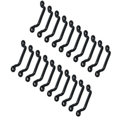 50mm Webbing Strap Bridge 20 Pack Securing Steel Staple Bracket Buckle