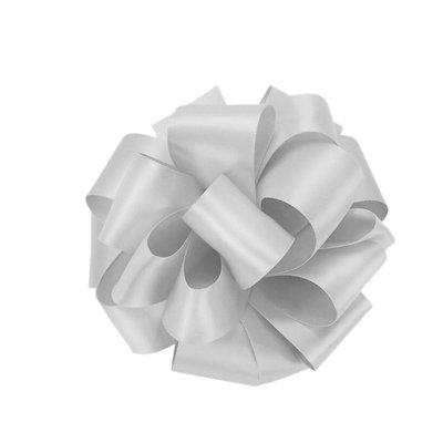 50mm White Double Sided Satin Polyester Ribbon Roll, 25 metres