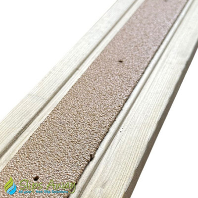 50mm Wide Non-Slip Anti-Skid Decking Strips - Safety and Style for Outdoor Space - BEIGE Beige 1000mmx50mm - x10
