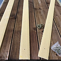 50mm Wide Non-Slip Anti-Skid Decking Strips - Safety and Style for Outdoor Space - BEIGE Beige 1200mmx50mm - x19