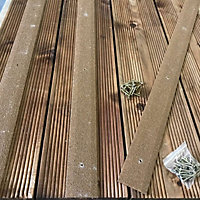 50mm Wide Non-Slip Anti-Skid Decking Strips - Safety and Style for Outdoor Space - BROWN Brown 1000mmx50mm - x1