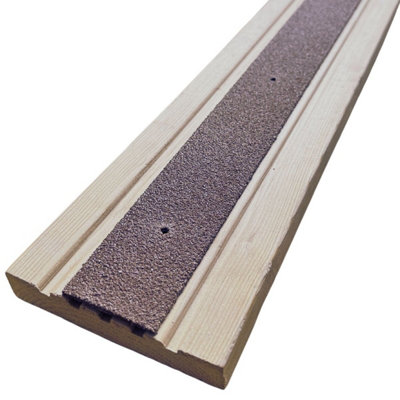 50mm Wide Non-Slip Anti-Skid Decking Strips - Safety and Style for Outdoor Space - BROWN Brown 1000mmx50mm - x20