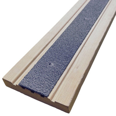 50mm Wide Non-Slip Anti-Skid Decking Strips - Safety and Style for Outdoor Space - GREY Grey 1000mmx50mm - x2