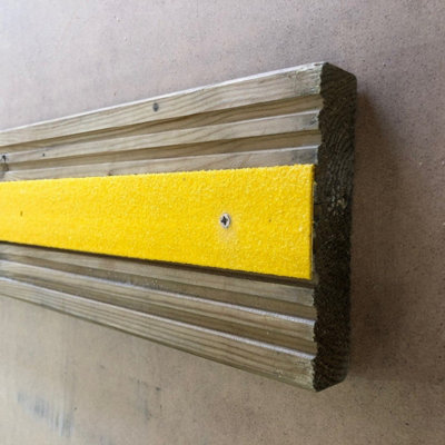 50mm Wide Non-Slip Anti-Skid Decking Strips - Safety and Style for Outdoor Space - YELLOW yellow 1000mmx50mm - x10