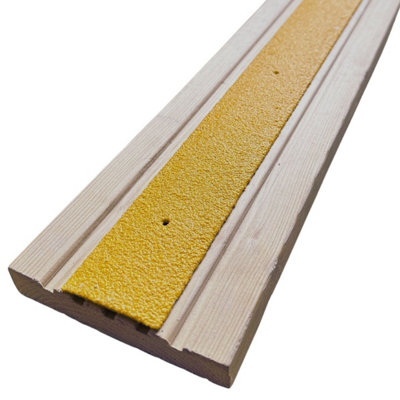 50mm Wide Non-Slip Anti-Skid Decking Strips - Safety and Style for Outdoor Space - YELLOW yellow 1200mmx50mm - x10