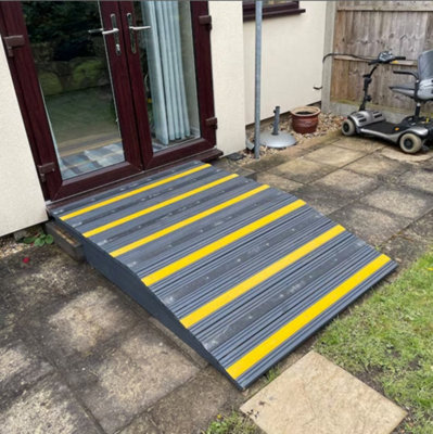 50mm Wide Non-Slip Anti-Skid Decking Strips - Safety and Style for Outdoor Space - YELLOW yellow 1200mmx50mm - x11