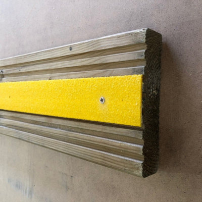 50mm Wide Non-Slip Anti-Skid Decking Strips - Safety and Style for Outdoor Space - YELLOW yellow 1200mmx50mm - x11