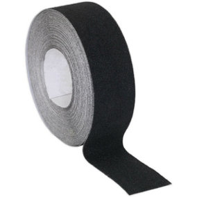 50mm x 18m Black Anti Slip Tape - Slippery Wet Steps Surfaces Self Adhesive Roll
