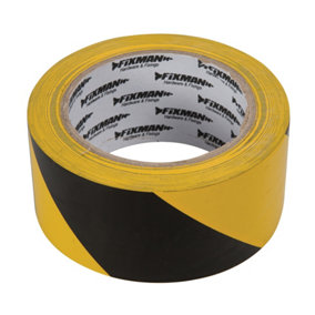 50mm x 33m Black Yellow Hazard Tape Adhesive Ceiling Lane Marking Safety Roll