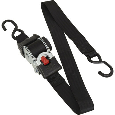 50mm x 3m Auto Retractable Ratchet Tie Down Hook Set for 1500KG Cargo Safety