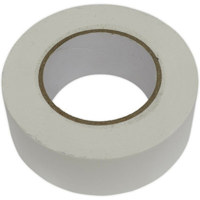 50mm x 50m WHITE Duct Tape Roll - EASY TEAR - High Tack Moisture Resistant Seal