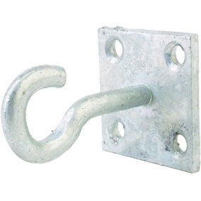 50mm x 50mm No.511 Chain Hook on Plate  PACK OF 2 - PREPACKED