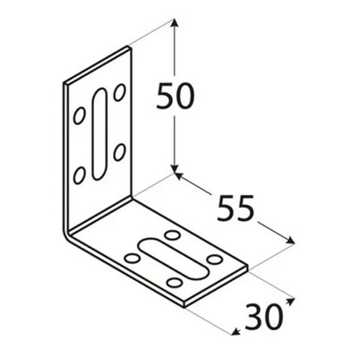 50mm x 55mm x 30mm - 2mm Thick Steel - Pack of 2 - KRD1 - Adjustable ...