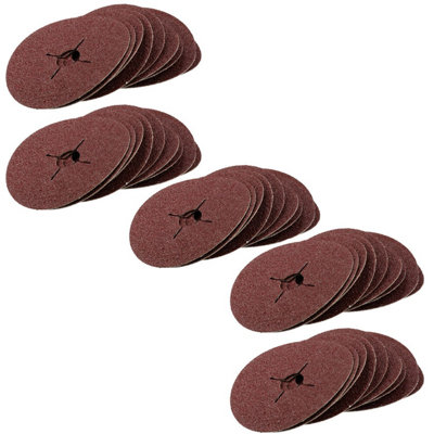 50pc 115mm (4.5") Fibre Discs 36 Grit Abrasive Sanding Disc Wood Metal Masonry