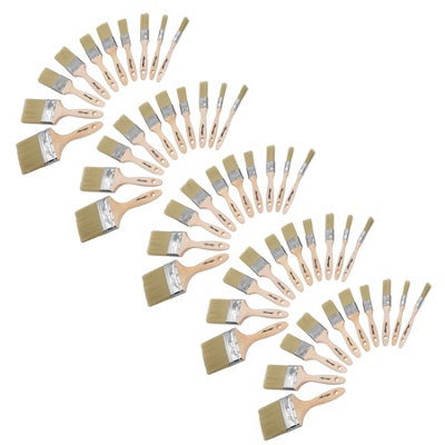 Paint Brush with Yellow Plastic Handle Pure Bristle Brush - Bristle
