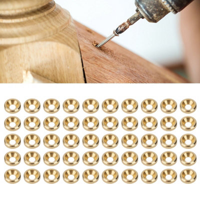 50pcs M6 Countersunk Copper Flat Head Washers for CNC Industrial Supplies