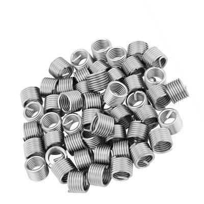 50pcs M8 x 1.25 x 1.5D Stainless Steel Helical Screw Thread Inserts