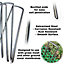 50pcs Metal Galvanised U Pins for Artificial Grass Mesh Turf Mat with a bevilled edge