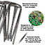 50pcs U Pins Steel Pegs Metal Turf Reinforcement for Grass Protection Mesh