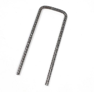 50pcs U Pins Steel Pegs Metal Turf Reinforcement for Grass Protection Mesh - 8