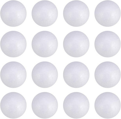 50pcs White Balls DIY Polystyrene Foam Balls for Arts Crafts Projects 6cm