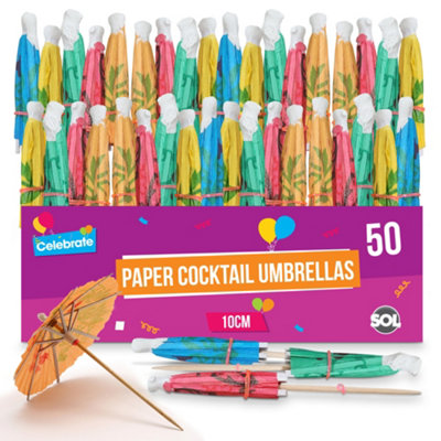 50pk Cocktail Umbrellas Drinks Umbrella, Paper Umbrellas for Cocktail Drinks Umbrellas for