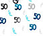50th Birthday Confetti Blue & Silver 4 pack x 14 grams birthday decoration Foil Metallic 4 pack