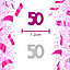 50th Birthday Confetti Pink & Silver 1 pack x 14 grams birthday decoration Foil Metallic 1 pack