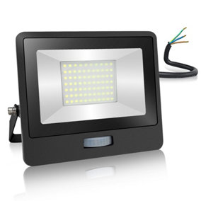 50W LED Floodlight PIR Motion Sensor, IP65, 6500K