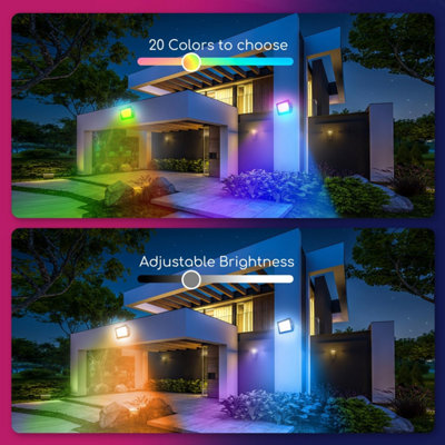 50W RGB Colour Changing Floodlight Dimmable Wall Washer Party Stage Light IP65