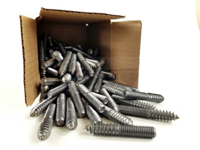 50x M8 60mm Wood to Metal Screws Furniture Dowels Double Ended Fixing Bolts Thread Screw Stud Hanger Bolt
