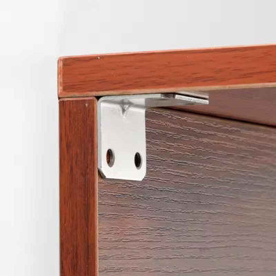 Uxcell 4Pcs Stainless Steel Corner Braces - 90x19mm Adjustable Furniture Brackets (Black)